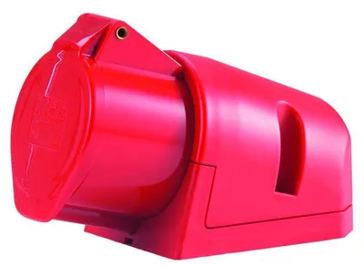 Produktbild von HEDI 9058 Wand-Steckdose CEE 400V 32A mit Klappdeckel, für Montage im Freien