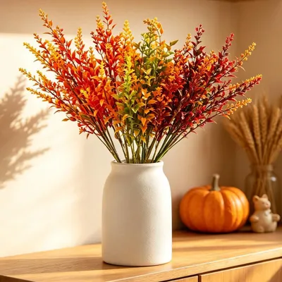 Produktbild von Künstliche Herbstblumen - 8 Bündel für herbstliche Dekoration - Herbststrauß