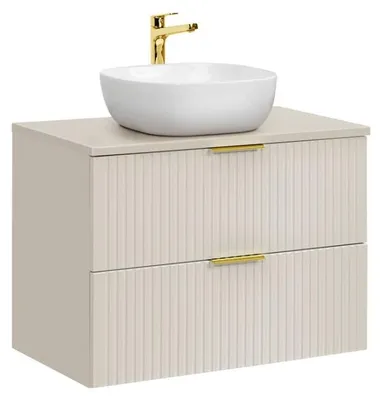 Immagine prodotto di Set da bagno NOXERA 80 cm - Marrone Congo - piano per lavabo + lavabo