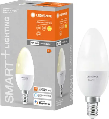 A product box and a single LED light bulb.