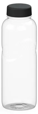 Produktbild von Trinkflasche Carve 'Refresh' 700 ml - BPA frei und auslaufsicher Wasserflasche für Schule, Sport und Freizeit - transparent/schwarz