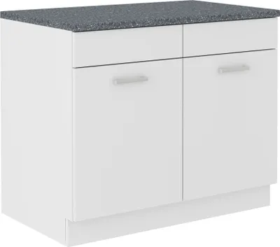 Produktbild von Spülenschrank Buffet Küche Mario 100 Küchenzeile Einbauküche Weiss