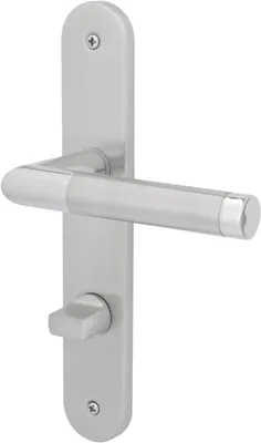 Produktbild von Alpertec WC-Langschildgarnitur Tina Edelstahl Bi-Colour abgerundet