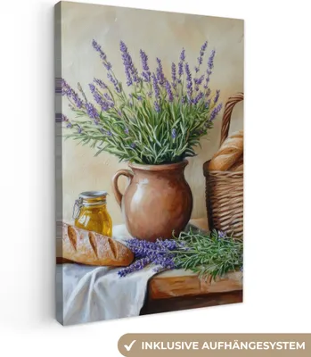Produktbild von Wanddeko 60x90 cm - Stilleben - Lavendel, Leinwand Bilder Wohnzimmer