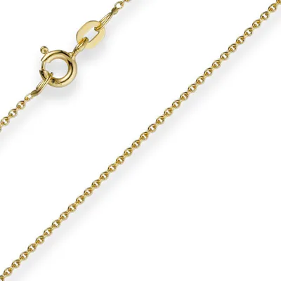 Produktbild von 1,1mm Rund-Ankerkette Kette Collier, 585 Gold Gelbgold Goldkette, 50cm