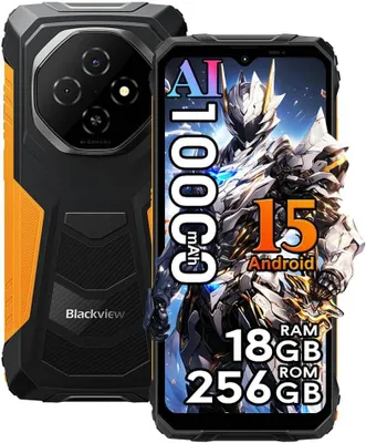 Produktbild von 2026 Blackview FORT1 Outdoor Handy 18GB+256GB, 10000mAh,6.56",90Hz, Android 15,NFC/FOTA/390g/DREI Kartenfächer/Fingerabdruck//IP69K Wasserdicht