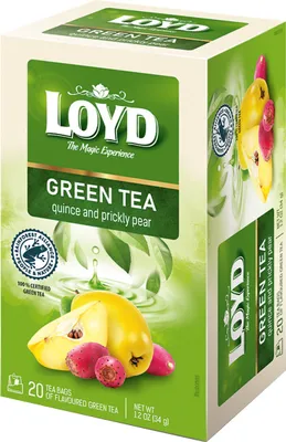 Zdjęcie produktu dla Herbata zielona Loyd z pigwą opuncją 20 torebek
