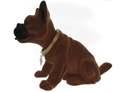 Produktbild von Wackel Dackel Hund Boxer Figur groß oder klein - Wackelkopf Kunststoff, Größe:groß