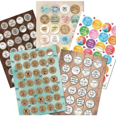 Produktbild von 142 Geschenkaufkleber mit Sprüchen & Glückwunschen