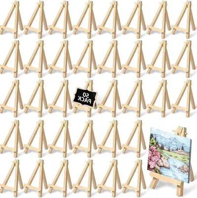 Obrázok produktu pre Plastové stojany na fotografie 8 x 15 cm – sada 50 ks – mini stolové stojany – stojany na prezentáciu v reštauráciách