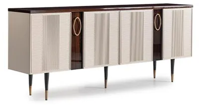 Produktbild von Sideboard Anrichte Kommode Holz Schrank Weiß Design Esszimmer Möbel