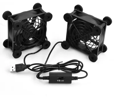 Immagine prodotto di 2 ventole silenziose per PC con connessione USB, 80mm, ventole senza spazzole per raffreddamento