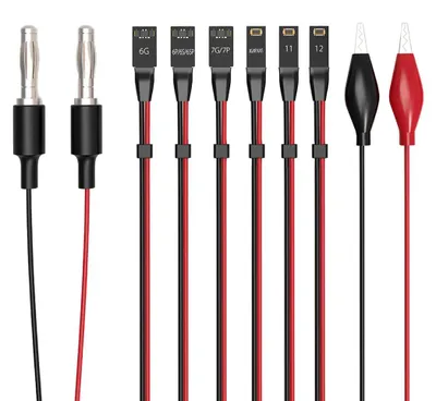 Obrázek produktu pro 2UUL, síťový kabel Starttest pro iPhone 6 až 13 Pro pro rychlou diagnostiku, černý / červený