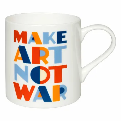 Produktbild von Könitz Becher Make Art not War, Tasse, Kaffeebecher, Bone China, Bunt, 385 ml, 11 2 004 2722