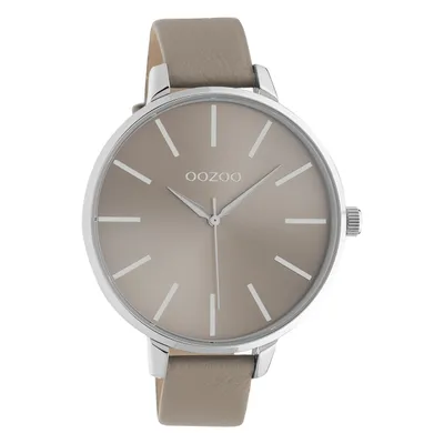 Produktbild von Oozoo Damenuhr C10712 Lederband taupefarben 48mm Durchmesser