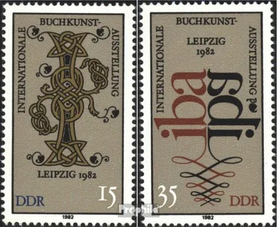 Produktbild von Briefmarken DDR 1982 Mi 2697-2698 (kompl.Ausgabe) postfrisch Internationale Buchkunstausstellung