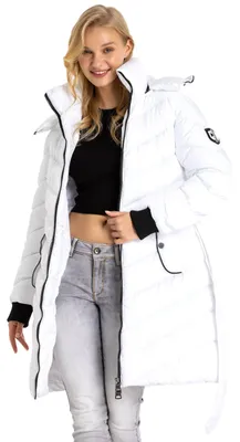 Immagine prodotto di Giacca imbottita da donna WM135 con colletto in ecopelliccia removibile