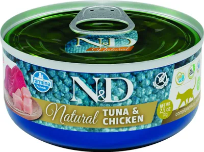 Productafbeelding van Konzerva N&D Kattenvoer, natuurlijke receptuur met tonijn en kip, 70g