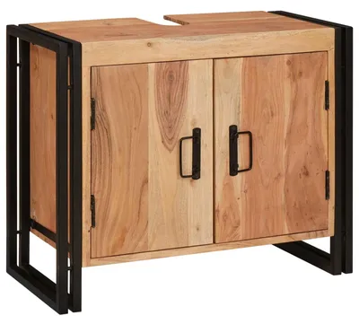 Obrázek produktu pro vidaXL Skříňka pod umyvadlo, hnědá, 71 x 33 x 58 cm, masivní akáciové dřevo