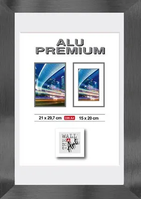 Produktbild von Aluminiumrahmen Quattro schwarz, 21 x 29, 7 cm