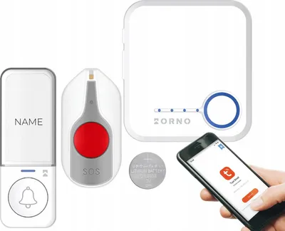 Produktbild von Orno | Wireless Türgong - 230V - Weiß - WLAN Tuya - SOS-Alarm - Reichweite 200 m