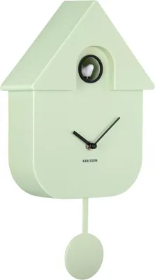 Produktbild von Karlsson - Wanduhr Modern Cuckoo - Sanftes Grün - 8.5x21.5x41cm