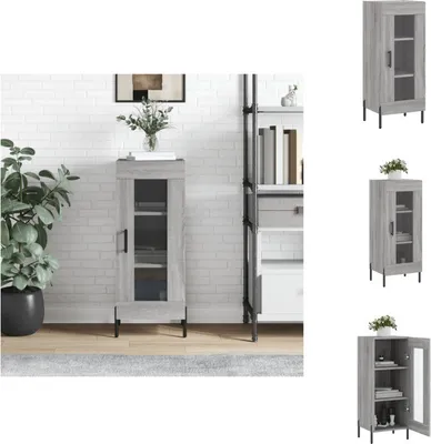 Obrázok produktu pre vidaXL Príborník Grey Sonoma 34,5x34x90 cm Materiál na báze dreva - Príborníky