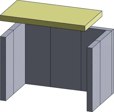 Produktbild von Heizgasumlenkplatte 470x250x30mm (Vermiculite) passend für Hark 43 **