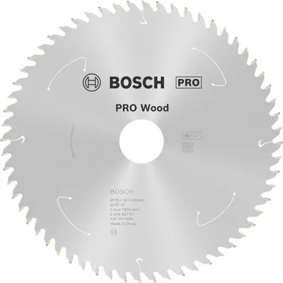 Produktbild von PRO Wood cordless Kreissägeblatt, 190 x 1,6 x 30 mm, T60