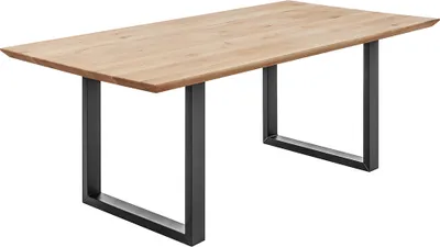 Produktbild von Esstisch 220x100cm, Eiche massiv geölt mit Schweizer Kante, NEWBURGH-119