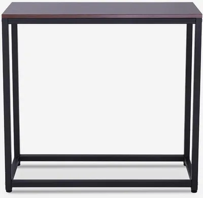 Produktbild von Konsolentisch modern Eingang aus Metall 80x30x75cm Nigel - Nußbaum dunkel