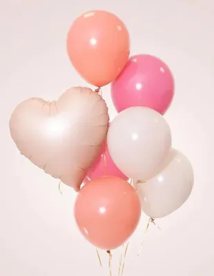 Produktbild von Herz Folienballon matt Karamell 45cm