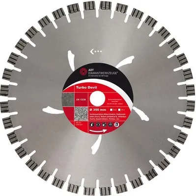 Produktbild von Diamanttrennscheibe Turbo Devil Ø 450 mm / Segmenthöhe 14 mm / Bohrung 25,4 mm