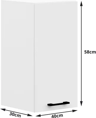 Produktbild von Küchenzeile OLIWIA 1.8m Modulares Weiß 180 cm 7 Türen 1 Schublade 8 Regalböden B180xH203xT46 cm