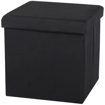 Produktbild von Klappbarer Hocker, Textil schwarz 38x38x38cm