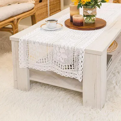Obrázek produktu pro Ubrus - běhoun na stůl INESS s krajkou 40x140 cm Mybesthome