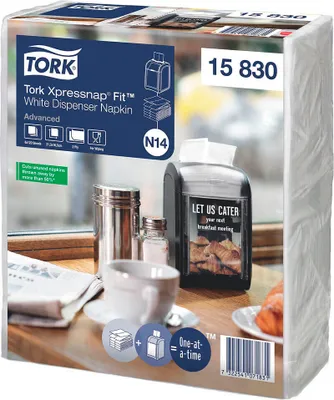 Zdjęcie produktu dla TORK 15830 720 Servietten Xpressnap Fit® weiß