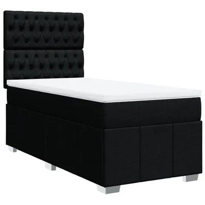 Produktbild von vidaXL Boxspringbett mit Matratze Schwarz 80x200 cm Stoff