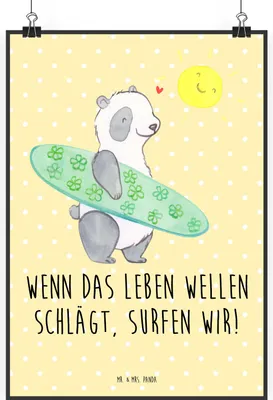 Produktbild von Mr. & Mrs. Panda Bild Sommer Wellen Surf DIN A0 - Gelb Pastell - Geschenk, Küste, drucke, Posterdruck, Strandurlaub, Urlaub Am Meer, Küstenurlaub, Strand, Motive, Plakat