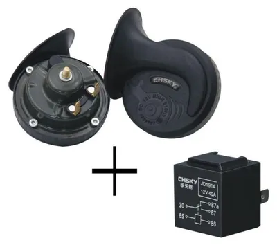 Immagine prodotto di Set Clacson Auto Techstar®, Universale, Potenza 115 db, Relè Incluso, Acciaio e Teflon