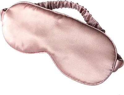 Produktbild von 100% Seide Verstellbare Schlafmaske Augenmaske Schlafbrille für Damen und Herren, Rosa