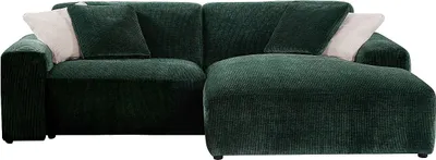 Zdjęcie produktu dla Sofa narożna - Narożnik prawy - Sztruks - Sosnowa zieleń - TIRONO by Maison Céphy