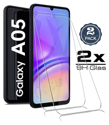 A product image showing a phone and two screen protectors, with marketing text.