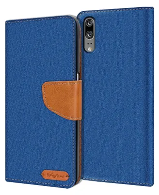 Immagine prodotto di Custodia per telefono cellulare Huawei P20 portafoglio flip cover protettiva copertura in tessuto