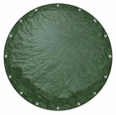 Produktbild von 1x PolyTarp PE Abdeckplane Schutzplane 3m rund grün reißfest wasserdicht 210g/m²