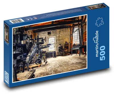 Obrázek produktu pro Puzzle 500 Retro dílna - továrna - martinpuzzle