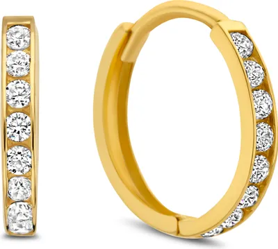 Produktbild von Neue Bling 9NBG-0733 Goldohrringe - Ohrringe - 14 Karat - 14mm Durchmesser - 2mm breit - Scharnier - Gold