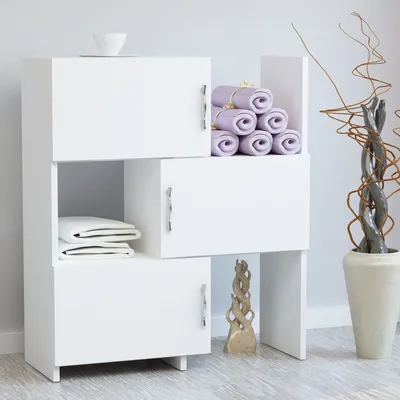 Produktbild von Skye Decor, Anna - White, Schränke, Mehrzweckschrank, Weiß, 65 x 89,8 x 31,5 cm