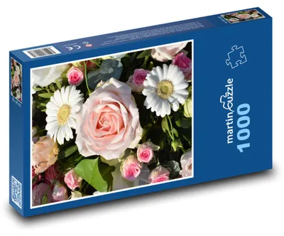 Obrázek produktu pro Puzzle 1000 Kytice - růže a sedmikrásky - martinpuzzle