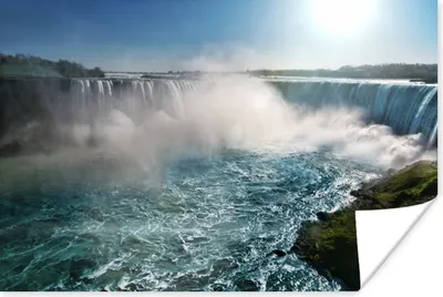 Produktbild von MuchoWow® Poster Glühende Sonne an den Niagarafällen in Nordamerika 90x60 cm - Schlafzimmer